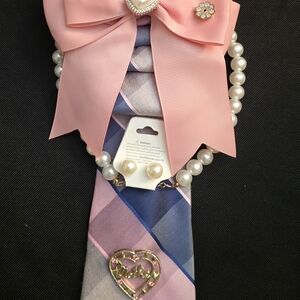 Michael Kors Pink and Navy Fabric Detail